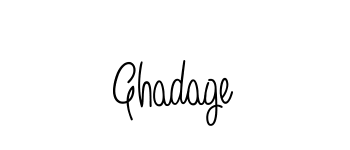 Use a signature maker to create a handwritten signature online. With this signature software, you can design (Angelique-Rose-font-FFP) your own signature for name Ghadage. Ghadage signature style 5 images and pictures png