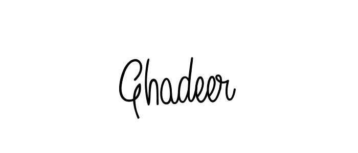Create a beautiful signature design for name Ghadeer. With this signature (Angelique-Rose-font-FFP) fonts, you can make a handwritten signature for free. Ghadeer signature style 5 images and pictures png