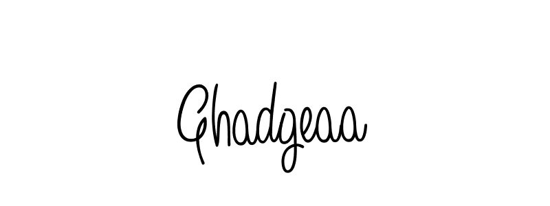 Make a beautiful signature design for name Ghadgeaa. With this signature (Angelique-Rose-font-FFP) style, you can create a handwritten signature for free. Ghadgeaa signature style 5 images and pictures png