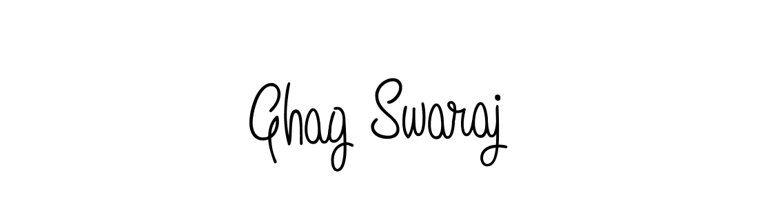You should practise on your own different ways (Angelique-Rose-font-FFP) to write your name (Ghag Swaraj) in signature. don't let someone else do it for you. Ghag Swaraj signature style 5 images and pictures png