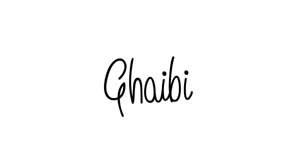 Design your own signature with our free online signature maker. With this signature software, you can create a handwritten (Angelique-Rose-font-FFP) signature for name Ghaibi. Ghaibi signature style 5 images and pictures png