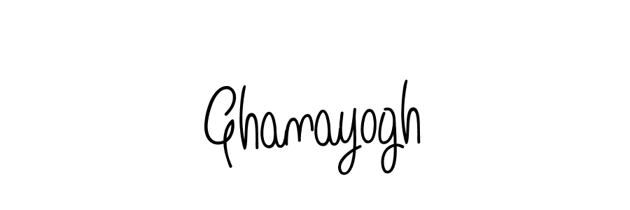 Make a beautiful signature design for name Ghanayogh. With this signature (Angelique-Rose-font-FFP) style, you can create a handwritten signature for free. Ghanayogh signature style 5 images and pictures png