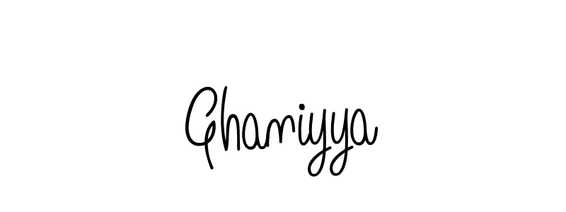 Ghaniyya stylish signature style. Best Handwritten Sign (Angelique-Rose-font-FFP) for my name. Handwritten Signature Collection Ideas for my name Ghaniyya. Ghaniyya signature style 5 images and pictures png