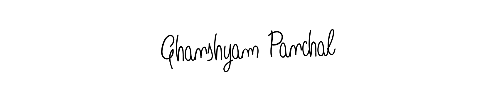 Design your own signature with our free online signature maker. With this signature software, you can create a handwritten (Angelique-Rose-font-FFP) signature for name Ghanshyam Panchal. Ghanshyam Panchal signature style 5 images and pictures png