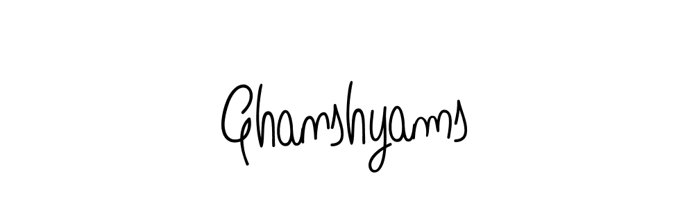 How to Draw Ghanshyams signature style? Angelique-Rose-font-FFP is a latest design signature styles for name Ghanshyams. Ghanshyams signature style 5 images and pictures png