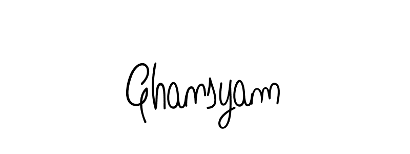 Make a beautiful signature design for name Ghansyam. With this signature (Angelique-Rose-font-FFP) style, you can create a handwritten signature for free. Ghansyam signature style 5 images and pictures png