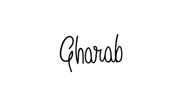 The best way (Angelique-Rose-font-FFP) to make a short signature is to pick only two or three words in your name. The name Gharab include a total of six letters. For converting this name. Gharab signature style 5 images and pictures png