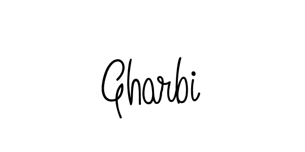 Design your own signature with our free online signature maker. With this signature software, you can create a handwritten (Angelique-Rose-font-FFP) signature for name Gharbi. Gharbi signature style 5 images and pictures png