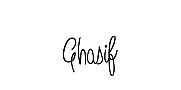 Design your own signature with our free online signature maker. With this signature software, you can create a handwritten (Angelique-Rose-font-FFP) signature for name Ghasif. Ghasif signature style 5 images and pictures png