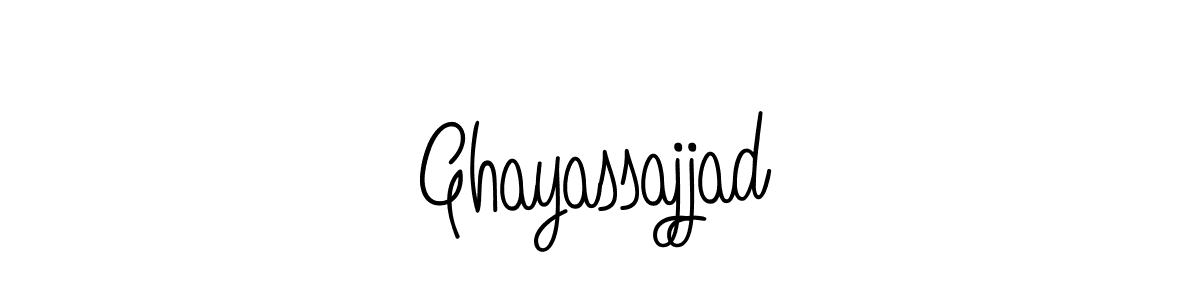 How to make Ghayassajjad name signature. Use Angelique-Rose-font-FFP style for creating short signs online. This is the latest handwritten sign. Ghayassajjad signature style 5 images and pictures png