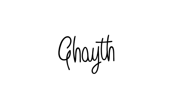 Use a signature maker to create a handwritten signature online. With this signature software, you can design (Angelique-Rose-font-FFP) your own signature for name Ghayth. Ghayth signature style 5 images and pictures png