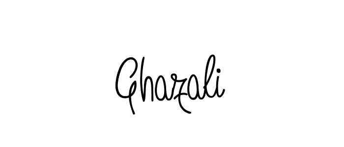 Design your own signature with our free online signature maker. With this signature software, you can create a handwritten (Angelique-Rose-font-FFP) signature for name Ghazali. Ghazali signature style 5 images and pictures png