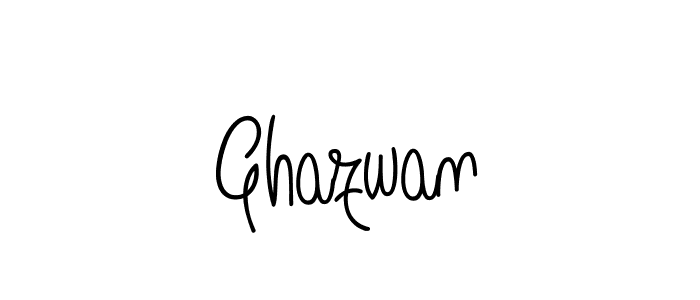You should practise on your own different ways (Angelique-Rose-font-FFP) to write your name (Ghazwan) in signature. don't let someone else do it for you. Ghazwan signature style 5 images and pictures png