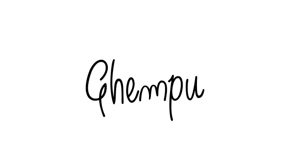 The best way (Angelique-Rose-font-FFP) to make a short signature is to pick only two or three words in your name. The name Ghempu include a total of six letters. For converting this name. Ghempu signature style 5 images and pictures png