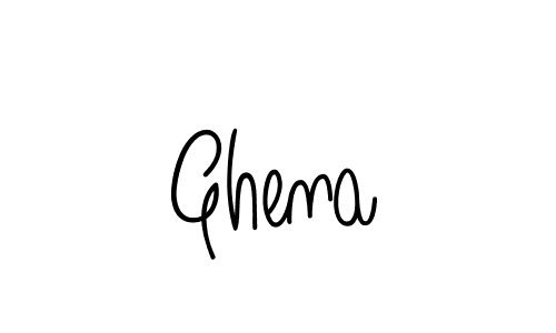 You should practise on your own different ways (Angelique-Rose-font-FFP) to write your name (Ghena) in signature. don't let someone else do it for you. Ghena signature style 5 images and pictures png