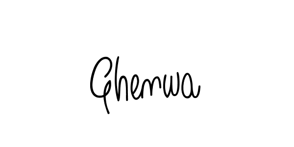 Create a beautiful signature design for name Ghenwa. With this signature (Angelique-Rose-font-FFP) fonts, you can make a handwritten signature for free. Ghenwa signature style 5 images and pictures png
