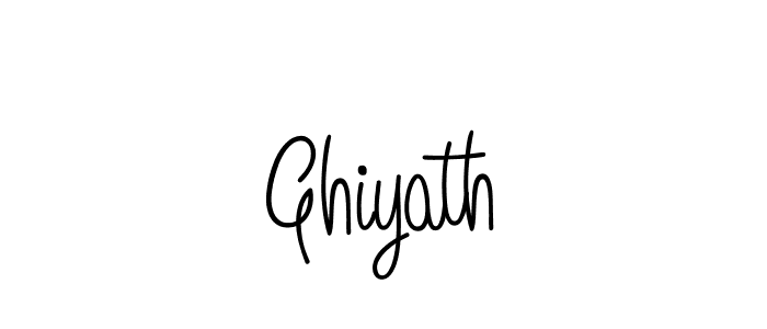 Use a signature maker to create a handwritten signature online. With this signature software, you can design (Angelique-Rose-font-FFP) your own signature for name Ghiyath. Ghiyath signature style 5 images and pictures png