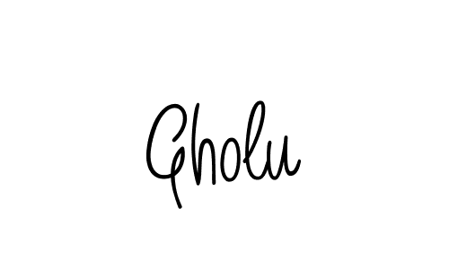 Create a beautiful signature design for name Gholu. With this signature (Angelique-Rose-font-FFP) fonts, you can make a handwritten signature for free. Gholu signature style 5 images and pictures png