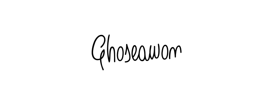 Make a beautiful signature design for name Ghoseawon. With this signature (Angelique-Rose-font-FFP) style, you can create a handwritten signature for free. Ghoseawon signature style 5 images and pictures png