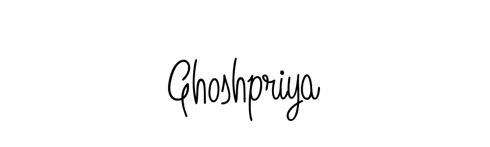 You should practise on your own different ways (Angelique-Rose-font-FFP) to write your name (Ghoshpriya) in signature. don't let someone else do it for you. Ghoshpriya signature style 5 images and pictures png
