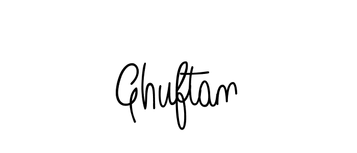 You should practise on your own different ways (Angelique-Rose-font-FFP) to write your name (Ghuftan) in signature. don't let someone else do it for you. Ghuftan signature style 5 images and pictures png