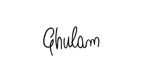 Design your own signature with our free online signature maker. With this signature software, you can create a handwritten (Angelique-Rose-font-FFP) signature for name Ghulam. Ghulam signature style 5 images and pictures png