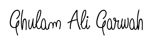 A classic penmanship look for Ghulam Ali Garwah. The Angelique-Rose-font-FFP font brings timeless elegance and confidence to every signed document. Ghulam Ali Garwah signature style 5 images and pictures png