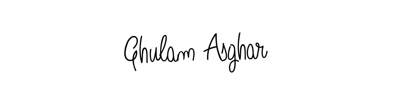 How to make Ghulam Asghar name signature. Use Angelique-Rose-font-FFP style for creating short signs online. This is the latest handwritten sign. Ghulam Asghar signature style 5 images and pictures png