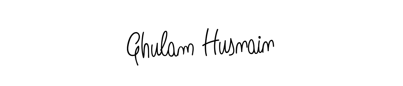 How to make Ghulam Husnain name signature. Use Angelique-Rose-font-FFP style for creating short signs online. This is the latest handwritten sign. Ghulam Husnain signature style 5 images and pictures png