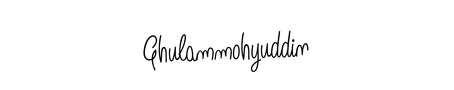 How to make Ghulammohyuddin name signature. Use Angelique-Rose-font-FFP style for creating short signs online. This is the latest handwritten sign. Ghulammohyuddin signature style 5 images and pictures png