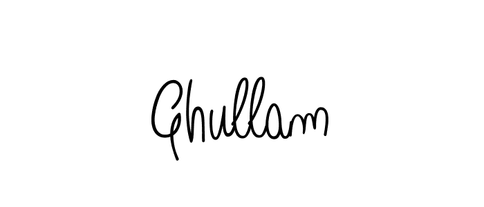 Use a signature maker to create a handwritten signature online. With this signature software, you can design (Angelique-Rose-font-FFP) your own signature for name Ghullam. Ghullam signature style 5 images and pictures png