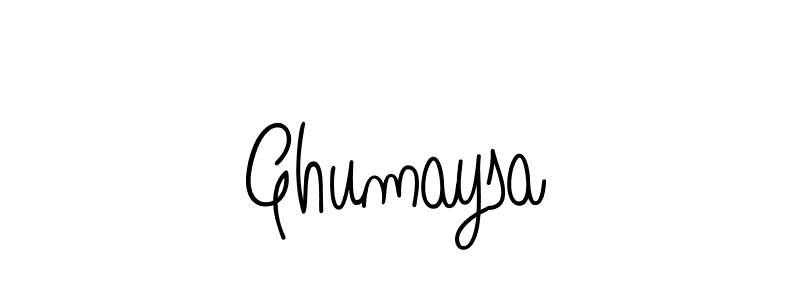 Ghumaysa stylish signature style. Best Handwritten Sign (Angelique-Rose-font-FFP) for my name. Handwritten Signature Collection Ideas for my name Ghumaysa. Ghumaysa signature style 5 images and pictures png