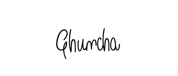 Design your own signature with our free online signature maker. With this signature software, you can create a handwritten (Angelique-Rose-font-FFP) signature for name Ghuncha. Ghuncha signature style 5 images and pictures png