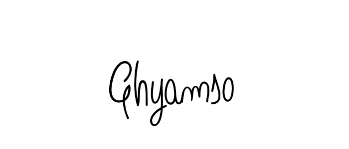 How to Draw Ghyamso signature style? Angelique-Rose-font-FFP is a latest design signature styles for name Ghyamso. Ghyamso signature style 5 images and pictures png