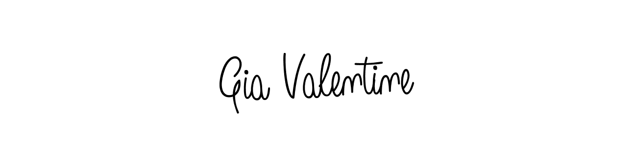 You should practise on your own different ways (Angelique-Rose-font-FFP) to write your name (Gia Valentine) in signature. don't let someone else do it for you. Gia Valentine signature style 5 images and pictures png