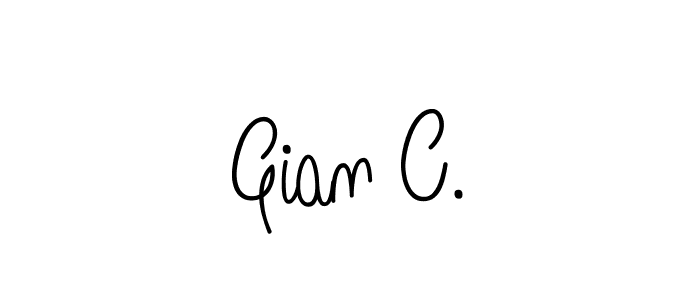 Make a beautiful signature design for name Gian C.. With this signature (Angelique-Rose-font-FFP) style, you can create a handwritten signature for free. Gian C. signature style 5 images and pictures png