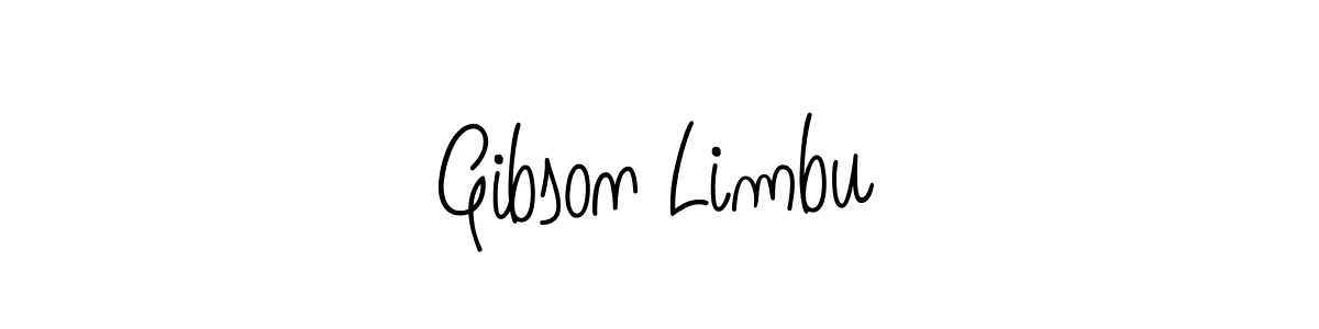 Gibson Limbu stylish signature style. Best Handwritten Sign (Angelique-Rose-font-FFP) for my name. Handwritten Signature Collection Ideas for my name Gibson Limbu. Gibson Limbu signature style 5 images and pictures png