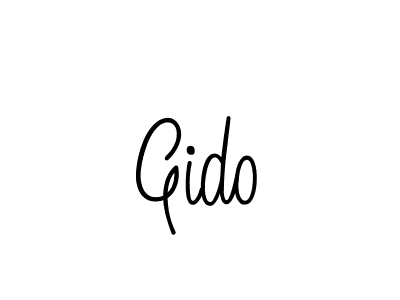 Use a signature maker to create a handwritten signature online. With this signature software, you can design (Angelique-Rose-font-FFP) your own signature for name Gido. Gido signature style 5 images and pictures png