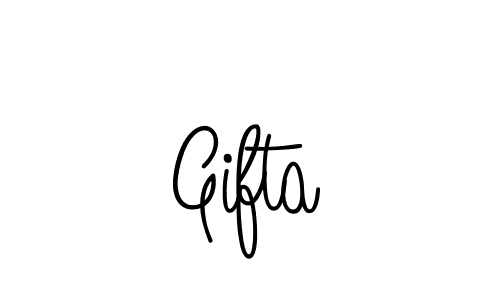 You should practise on your own different ways (Angelique-Rose-font-FFP) to write your name (Gifta) in signature. don't let someone else do it for you. Gifta signature style 5 images and pictures png