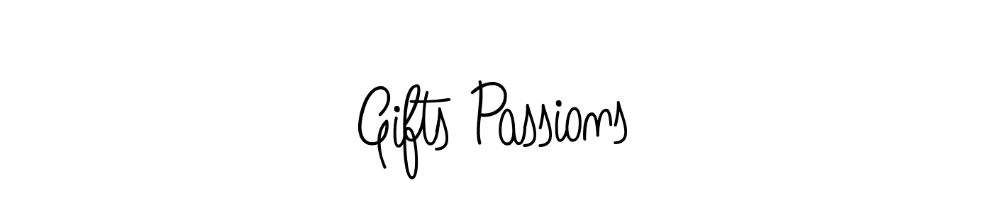 You should practise on your own different ways (Angelique-Rose-font-FFP) to write your name (Gifts Passions) in signature. don't let someone else do it for you. Gifts Passions signature style 5 images and pictures png