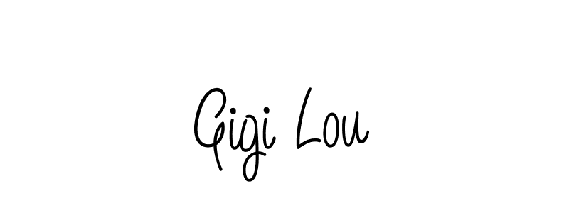 Angelique-Rose-font-FFP is a professional signature style that is perfect for those who want to add a touch of class to their signature. It is also a great choice for those who want to make their signature more unique. Get Gigi Lou name to fancy signature for free. Gigi Lou signature style 5 images and pictures png