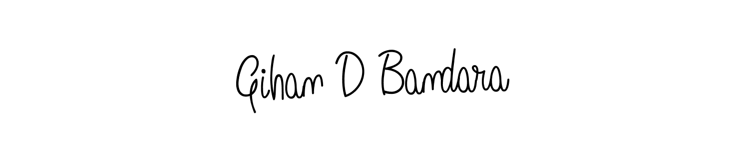Design your own signature with our free online signature maker. With this signature software, you can create a handwritten (Angelique-Rose-font-FFP) signature for name Gihan D Bandara. Gihan D Bandara signature style 5 images and pictures png