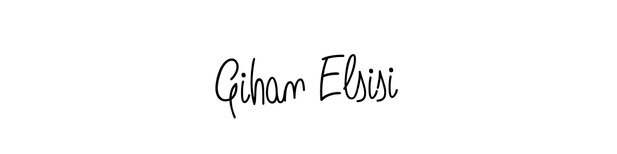 Make a beautiful signature design for name Gihan Elsisi. With this signature (Angelique-Rose-font-FFP) style, you can create a handwritten signature for free. Gihan Elsisi signature style 5 images and pictures png