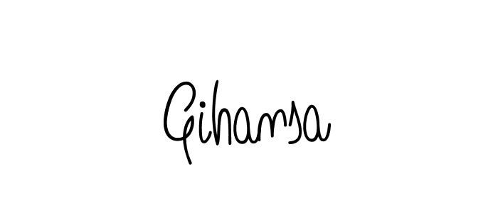 Use a signature maker to create a handwritten signature online. With this signature software, you can design (Angelique-Rose-font-FFP) your own signature for name Gihansa. Gihansa signature style 5 images and pictures png