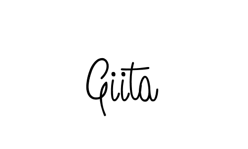 The best way (Angelique-Rose-font-FFP) to make a short signature is to pick only two or three words in your name. The name Giita include a total of six letters. For converting this name. Giita signature style 5 images and pictures png