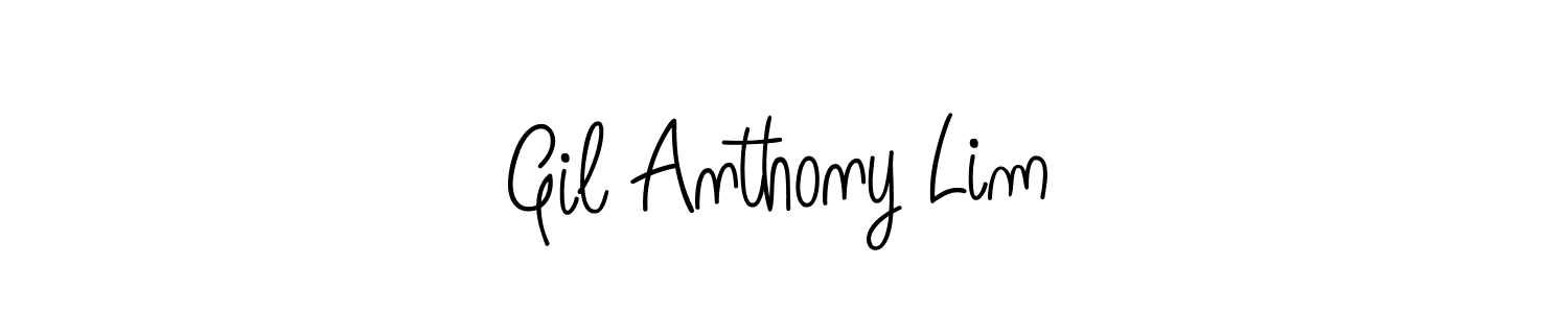 if you are searching for the best signature style for your name Gil Anthony Lim. so please give up your signature search. here we have designed multiple signature styles  using Angelique-Rose-font-FFP. Gil Anthony Lim signature style 5 images and pictures png