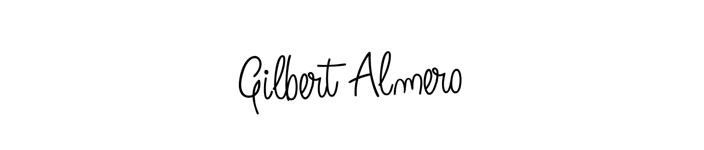 The best way (Angelique-Rose-font-FFP) to make a short signature is to pick only two or three words in your name. The name Gilbert Almero include a total of six letters. For converting this name. Gilbert Almero signature style 5 images and pictures png