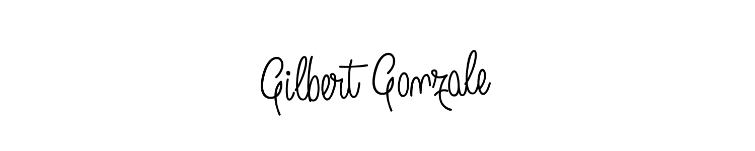 Use a signature maker to create a handwritten signature online. With this signature software, you can design (Angelique-Rose-font-FFP) your own signature for name Gilbert Gonzale. Gilbert Gonzale signature style 5 images and pictures png