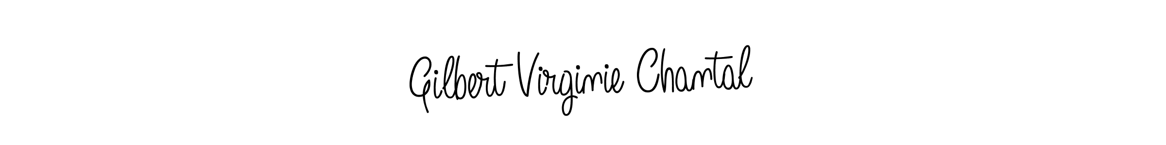 Design your own signature with our free online signature maker. With this signature software, you can create a handwritten (Angelique-Rose-font-FFP) signature for name Gilbert Virginie Chantal. Gilbert Virginie Chantal signature style 5 images and pictures png