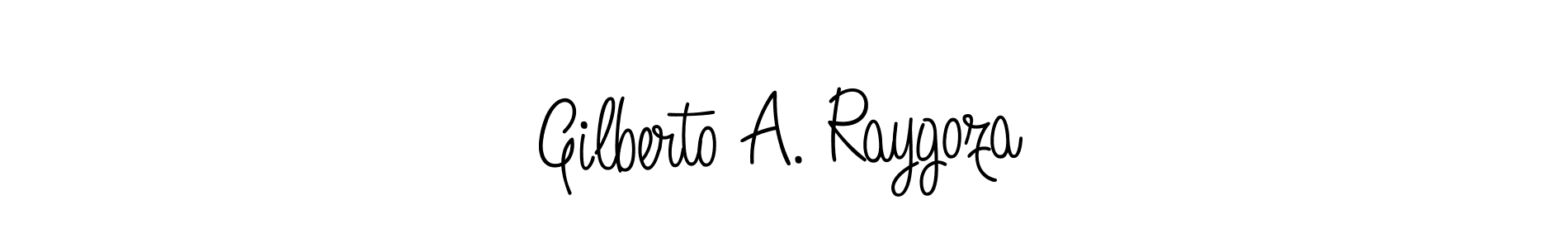 Use a signature maker to create a handwritten signature online. With this signature software, you can design (Angelique-Rose-font-FFP) your own signature for name Gilberto A. Raygoza. Gilberto A. Raygoza signature style 5 images and pictures png